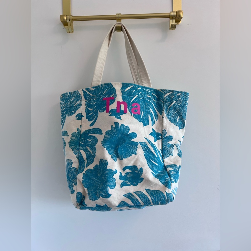 TNA Floral Cotton Beach Tote